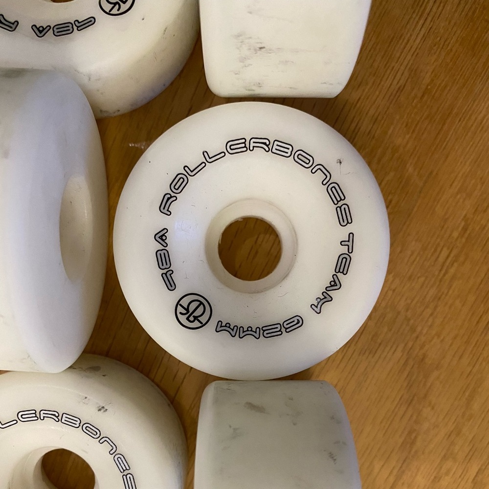 Rollerbones Team Logo Recreational Roller Skate Wheels (Set of 8)